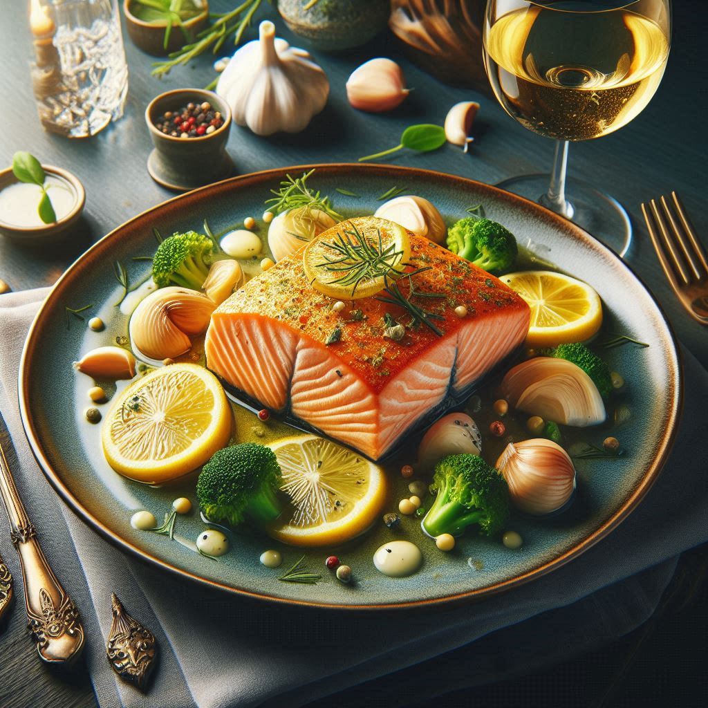 Poached Garlic Salmon Crust Poached Garlic Salmon