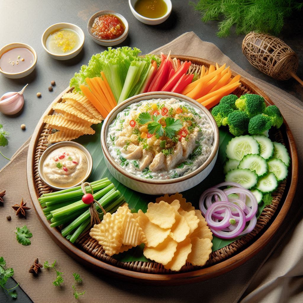 Steamed Garlic Catfish Dip